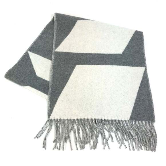 HERMES Authentic White Scarf